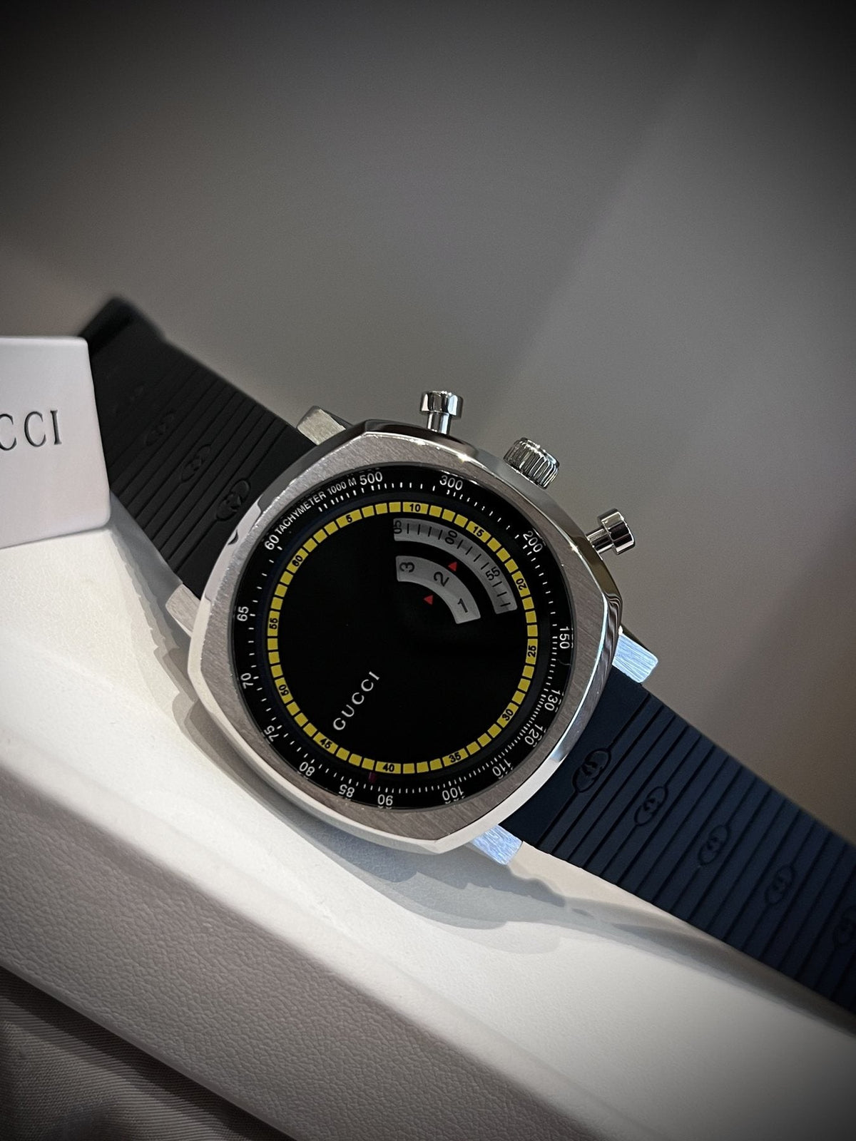 Gucci Yellow-Accent Dial Watch