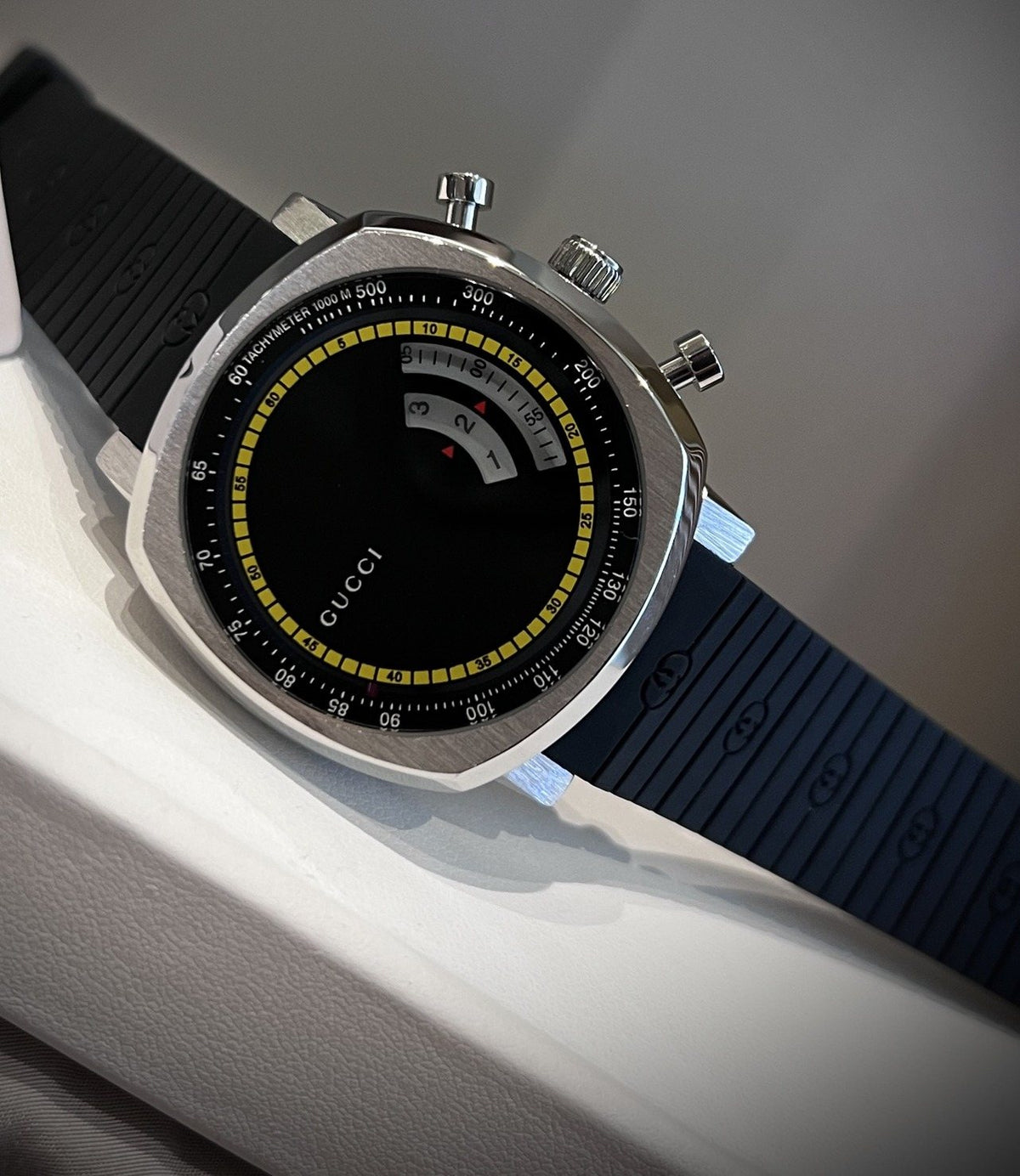 Gucci Yellow-Accent Dial Watch