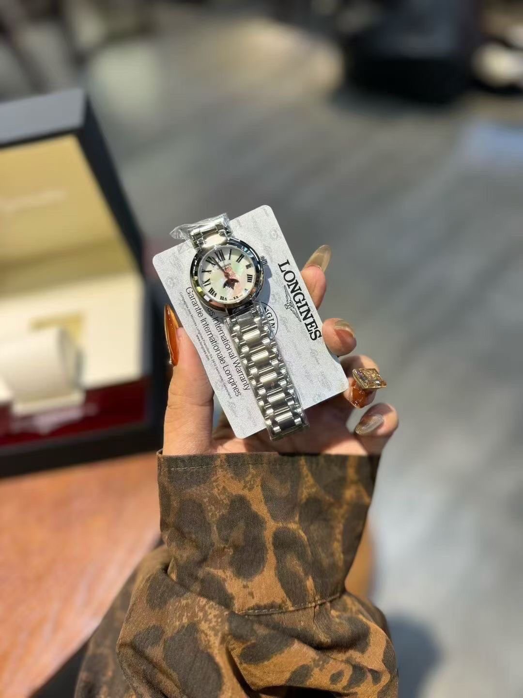 Longines White Dial Moonphase Watch