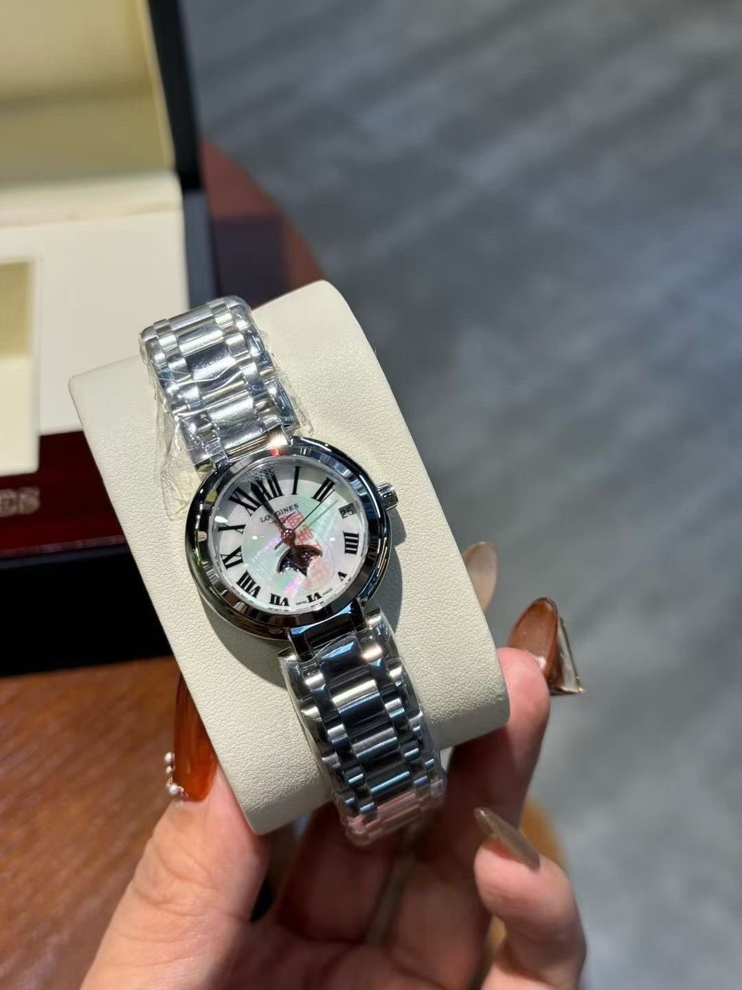 Longines White Dial Moonphase Watch