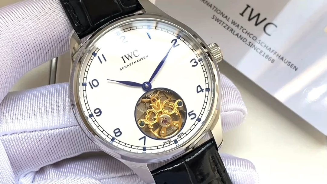 IWC White Dial Open-Heart Watch