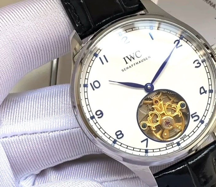 IWC White Dial Open-Heart Watch